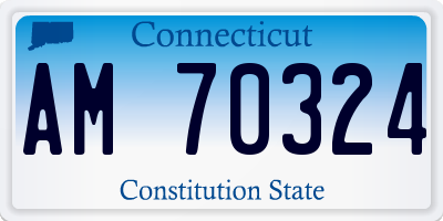 CT license plate AM70324
