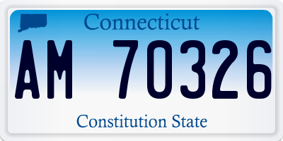 CT license plate AM70326