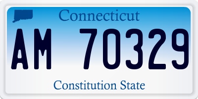 CT license plate AM70329