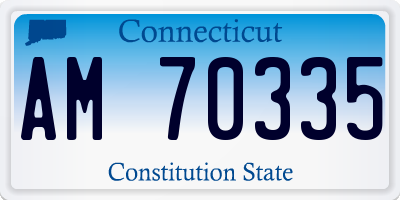 CT license plate AM70335