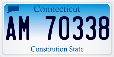CT license plate AM70338