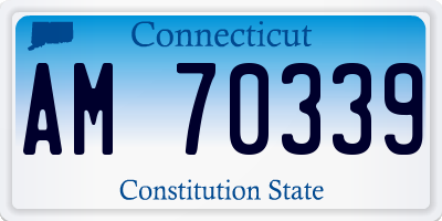 CT license plate AM70339