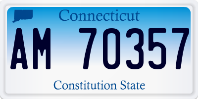 CT license plate AM70357