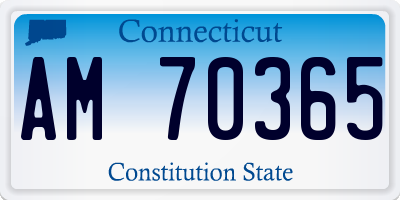 CT license plate AM70365