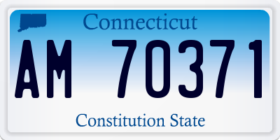 CT license plate AM70371