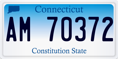 CT license plate AM70372