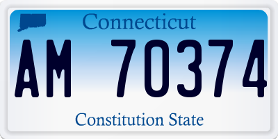 CT license plate AM70374