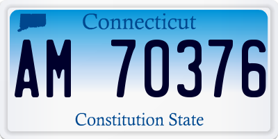 CT license plate AM70376