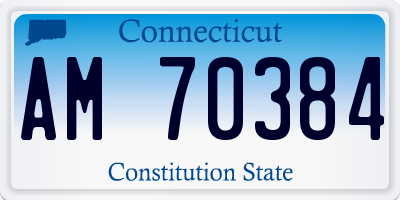 CT license plate AM70384