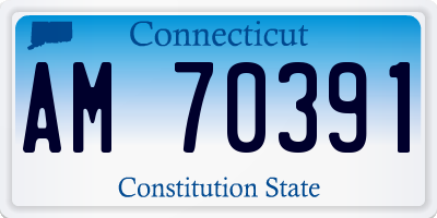 CT license plate AM70391