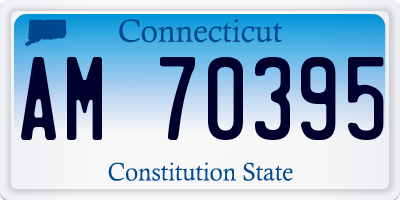 CT license plate AM70395