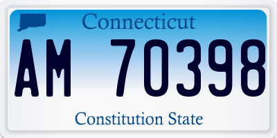 CT license plate AM70398