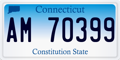 CT license plate AM70399