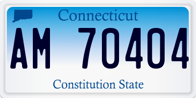 CT license plate AM70404