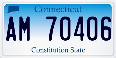 CT license plate AM70406