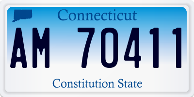 CT license plate AM70411
