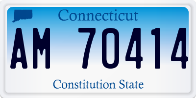 CT license plate AM70414