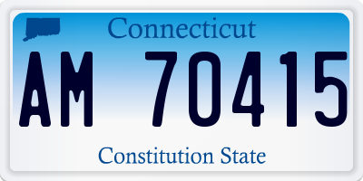 CT license plate AM70415