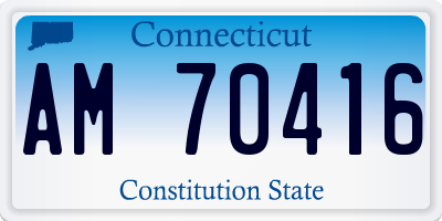 CT license plate AM70416