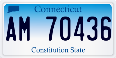 CT license plate AM70436