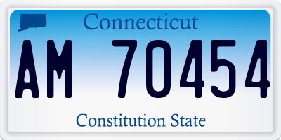 CT license plate AM70454