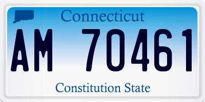CT license plate AM70461