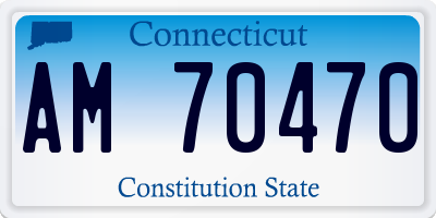 CT license plate AM70470