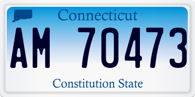 CT license plate AM70473