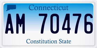 CT license plate AM70476