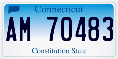 CT license plate AM70483