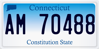 CT license plate AM70488