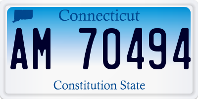 CT license plate AM70494