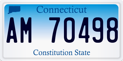 CT license plate AM70498