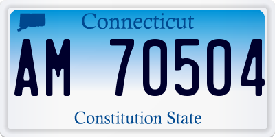 CT license plate AM70504