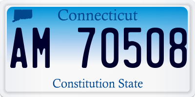 CT license plate AM70508