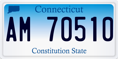 CT license plate AM70510