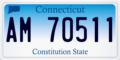 CT license plate AM70511