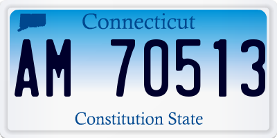 CT license plate AM70513