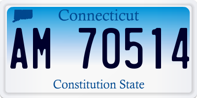 CT license plate AM70514