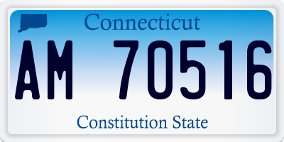 CT license plate AM70516