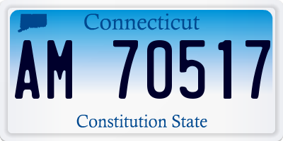 CT license plate AM70517