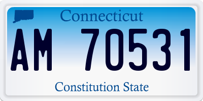 CT license plate AM70531