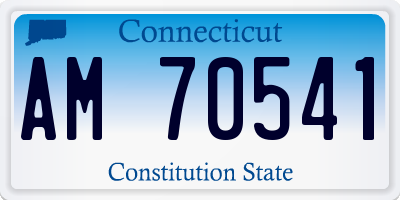 CT license plate AM70541