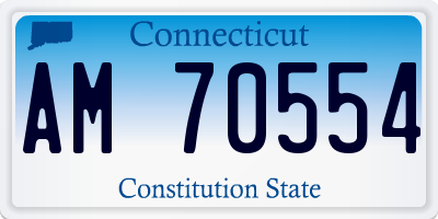 CT license plate AM70554