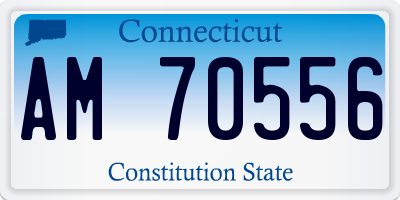 CT license plate AM70556