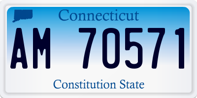 CT license plate AM70571