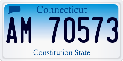 CT license plate AM70573