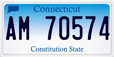 CT license plate AM70574