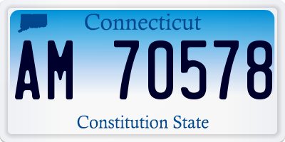 CT license plate AM70578