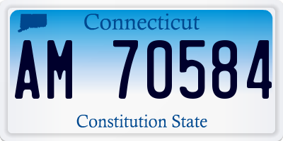 CT license plate AM70584